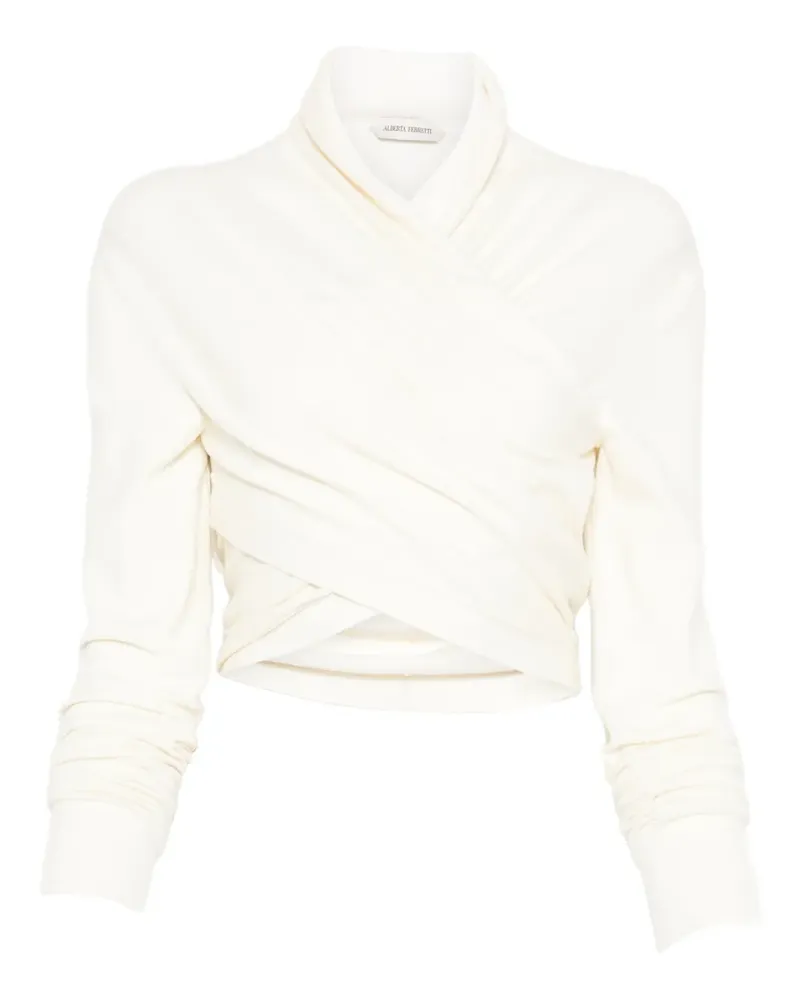 Alberta Ferretti crossover top - Weiß Weiß