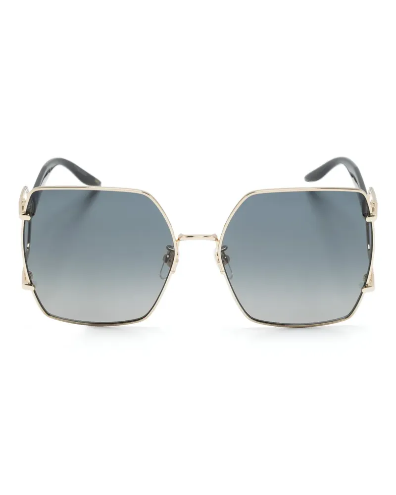 Gucci Sonnenbrille mit Oversized-Gestell - Schwarz Schwarz