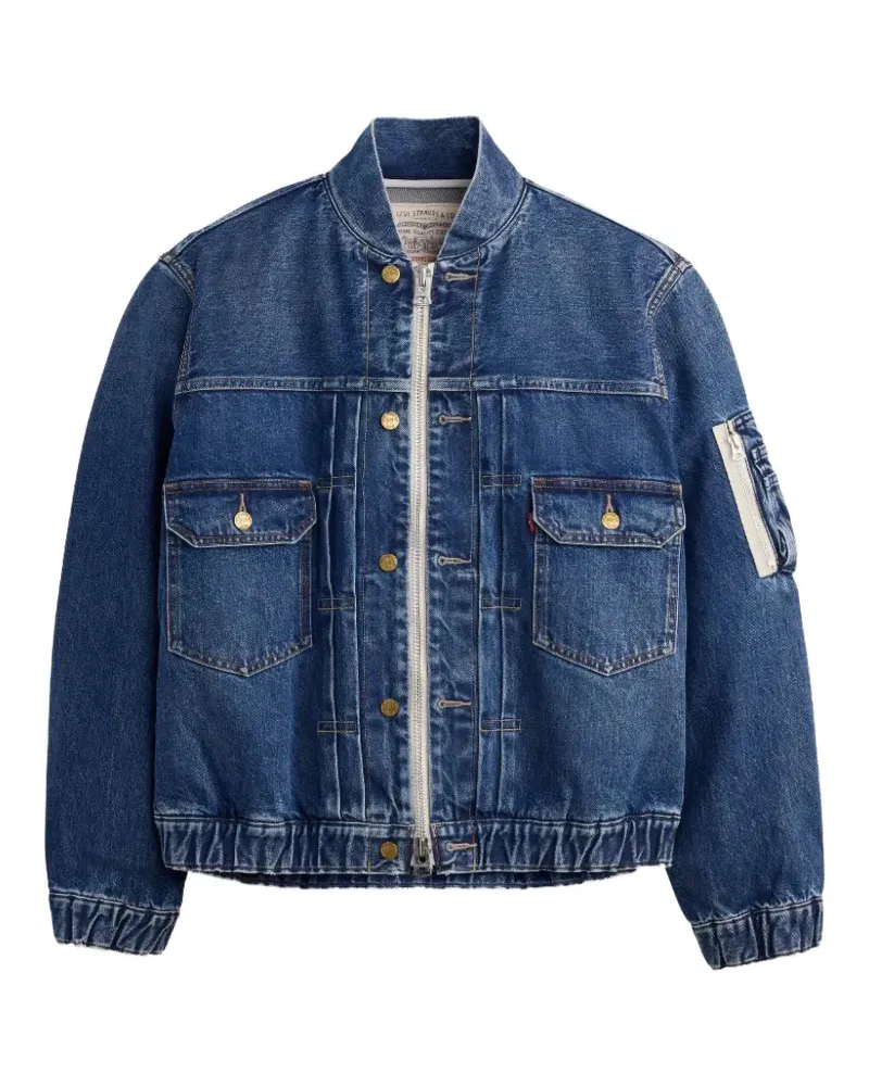 Sacai x Levi Strauss hybrid panelled denim jacket - Blau Blau