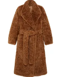 Stella McCartney Mantel aus Faux Fur Braun