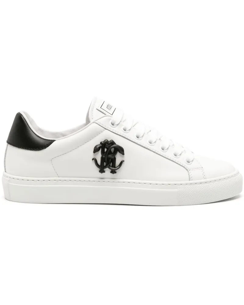 Roberto Cavalli Mirror Snake Sneakers - Weiß Weiß