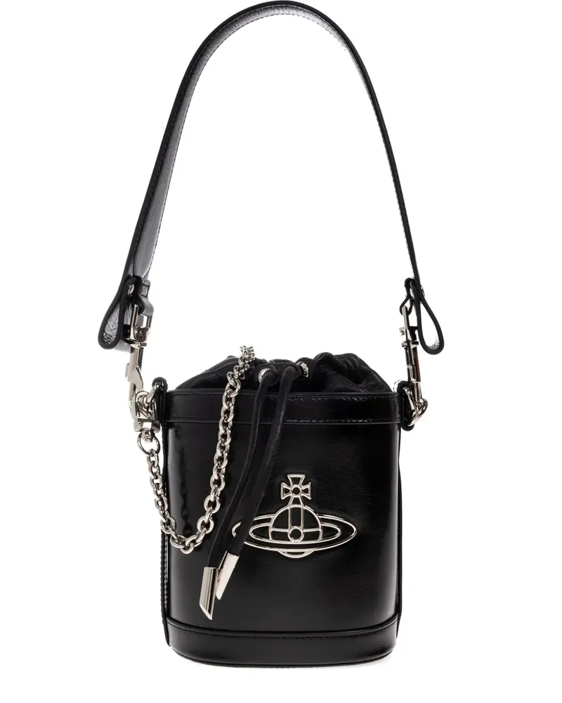 Vivienne Westwood Beuteltasche mit Orb-Verzierung - Schwarz Schwarz