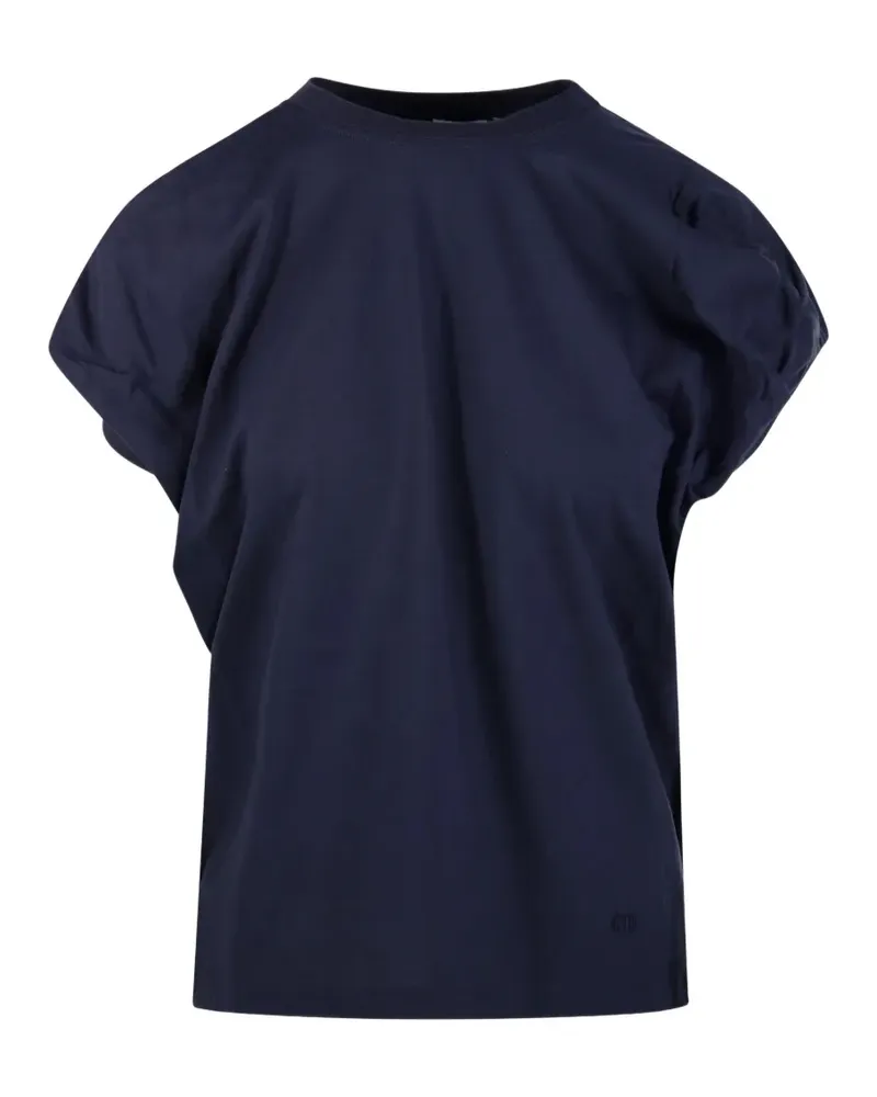 NUDE ruched T-shirt - Blau Blau