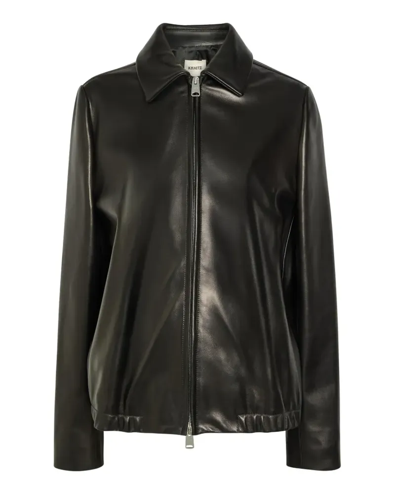 KHAITE Jackson zip-up leather jacket - Schwarz Schwarz