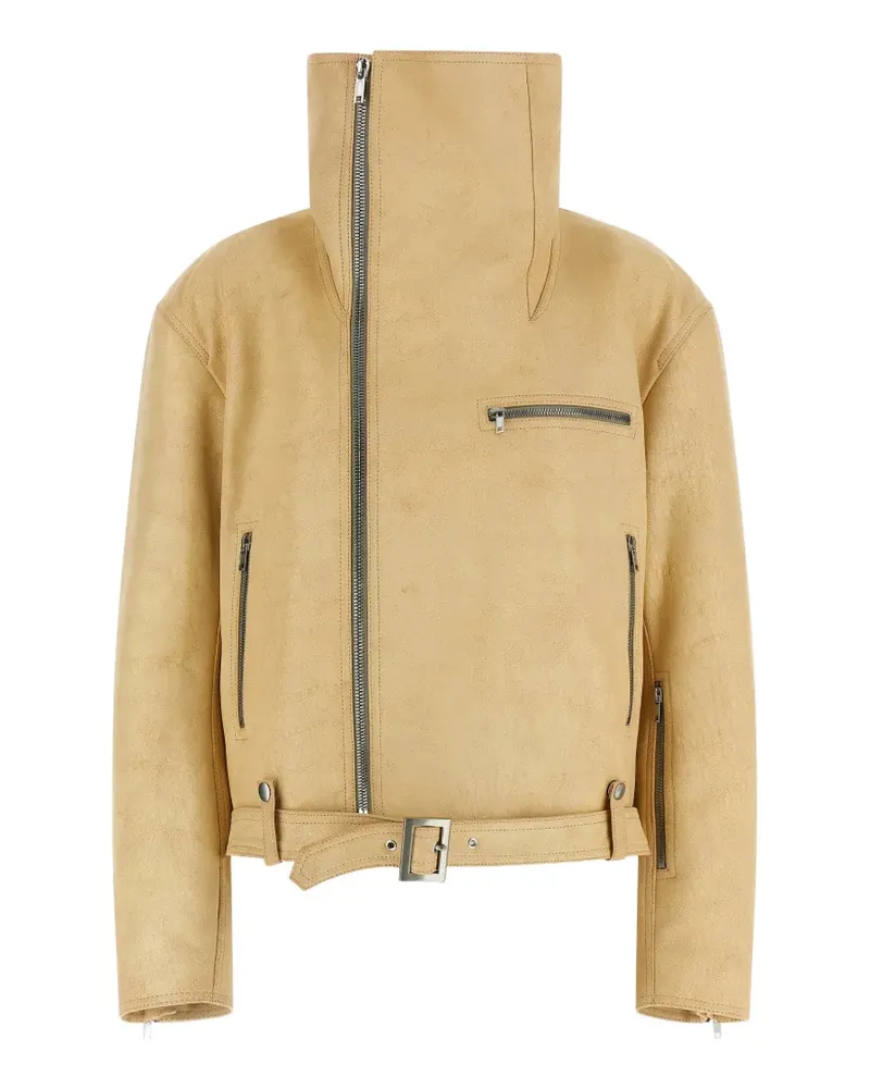 Rick Owens Biker Jumbo Stoges Jacke - Nude Nude