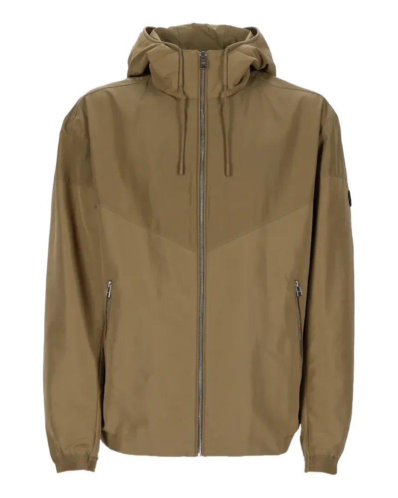 HUGO BOSS hooded zip-up jacket - Braun Braun