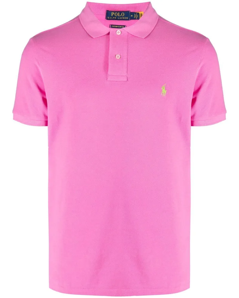 Ralph Lauren Polo Pony Poloshirt aus Pikee - Rosa Rosa
