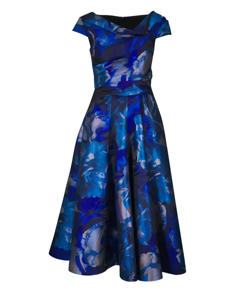 Talbot Runhof Kleid mit Blumen-Print - Blau Blau