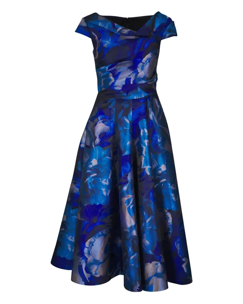 Talbot Runhof Kleid mit Blumen-Print - Blau Blau