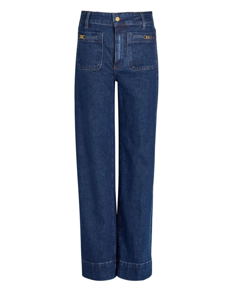 Paige logo-plaque jeans - Blau Blau