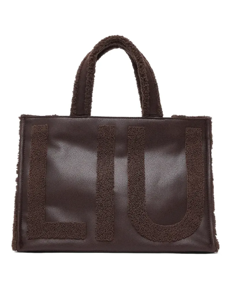Liu Jo Großer Tote Bag mit Logo - Braun Braun
