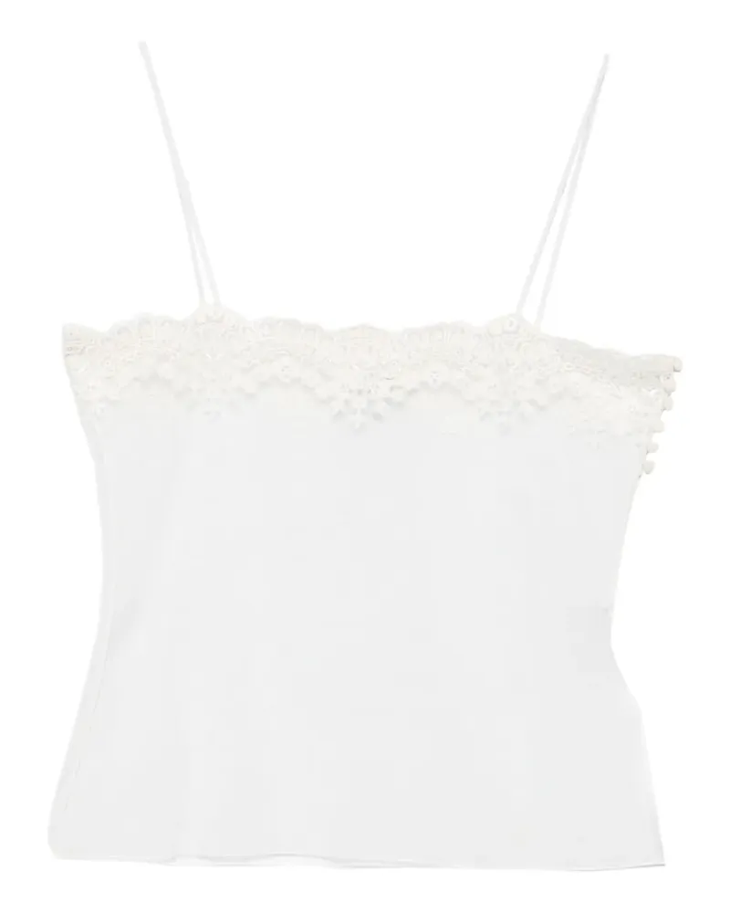 Chloé Tanktop mit Spitzenborte - Weiß Weiß