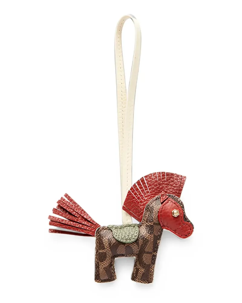 Aigner horse-shape fringe-detail keyring - Nude Nude