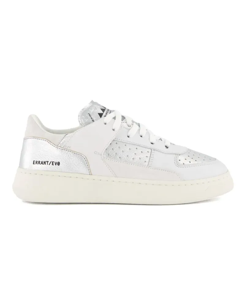RUN OF Family metallic-leather sneakers - Weiß Weiß