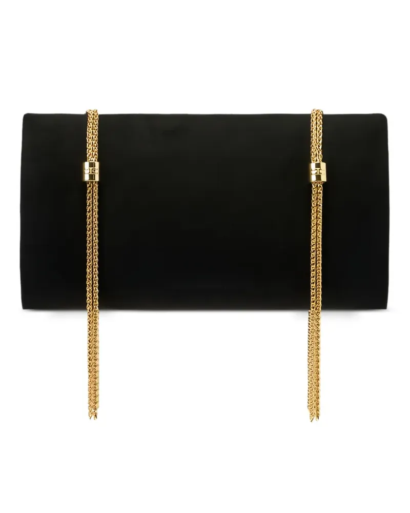Elisabetta Franchi logo chain shoulder bag - Schwarz Schwarz