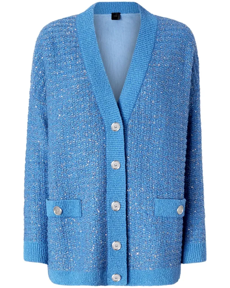 Pinko Cardigan aus Lurex - Blau Blau