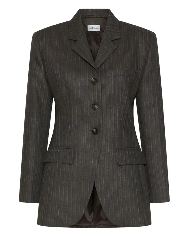 MARELLA pinstripe buttoned blazer - Grau Grau