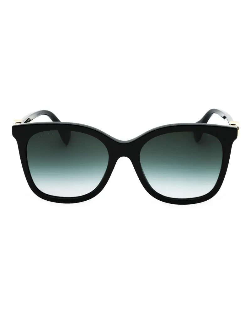 Gucci Sonnenbrille mit geometrischem Gestell - Schwarz Schwarz