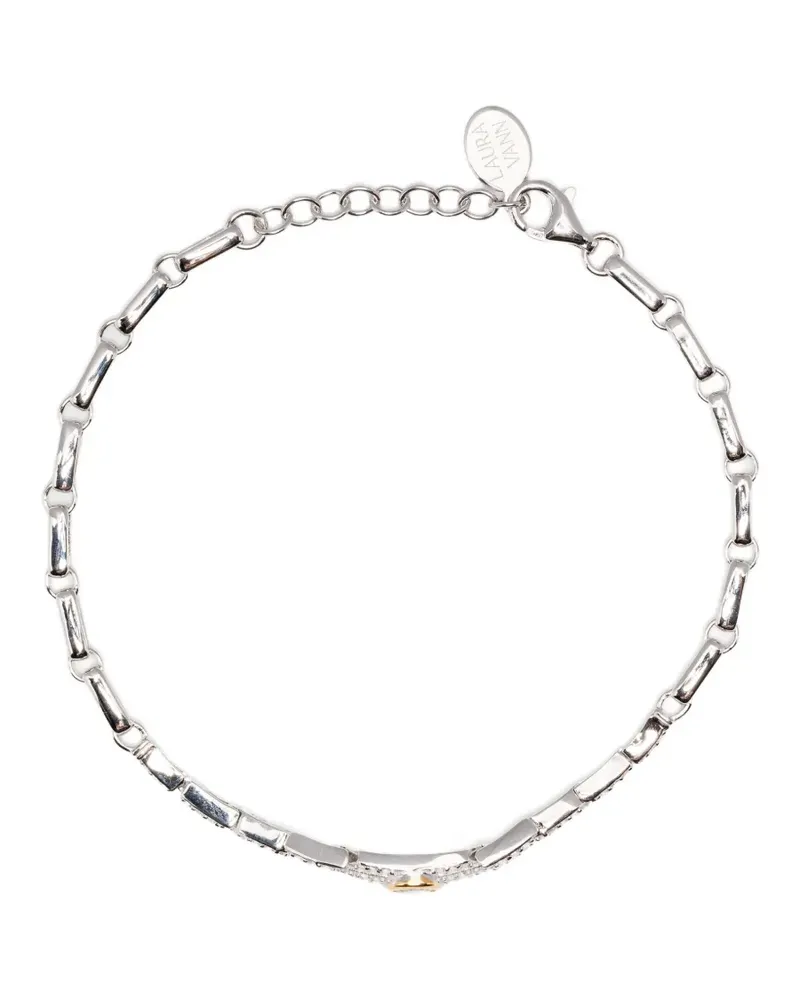 V JEWELLERY Zweifarbiges Armband mit schmalem Schnitt - Silber Silber