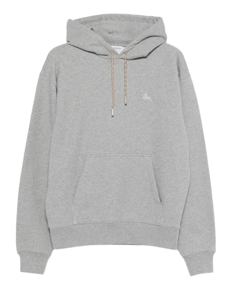 Burberry embroidered drawstring hoodie - Grau Grau