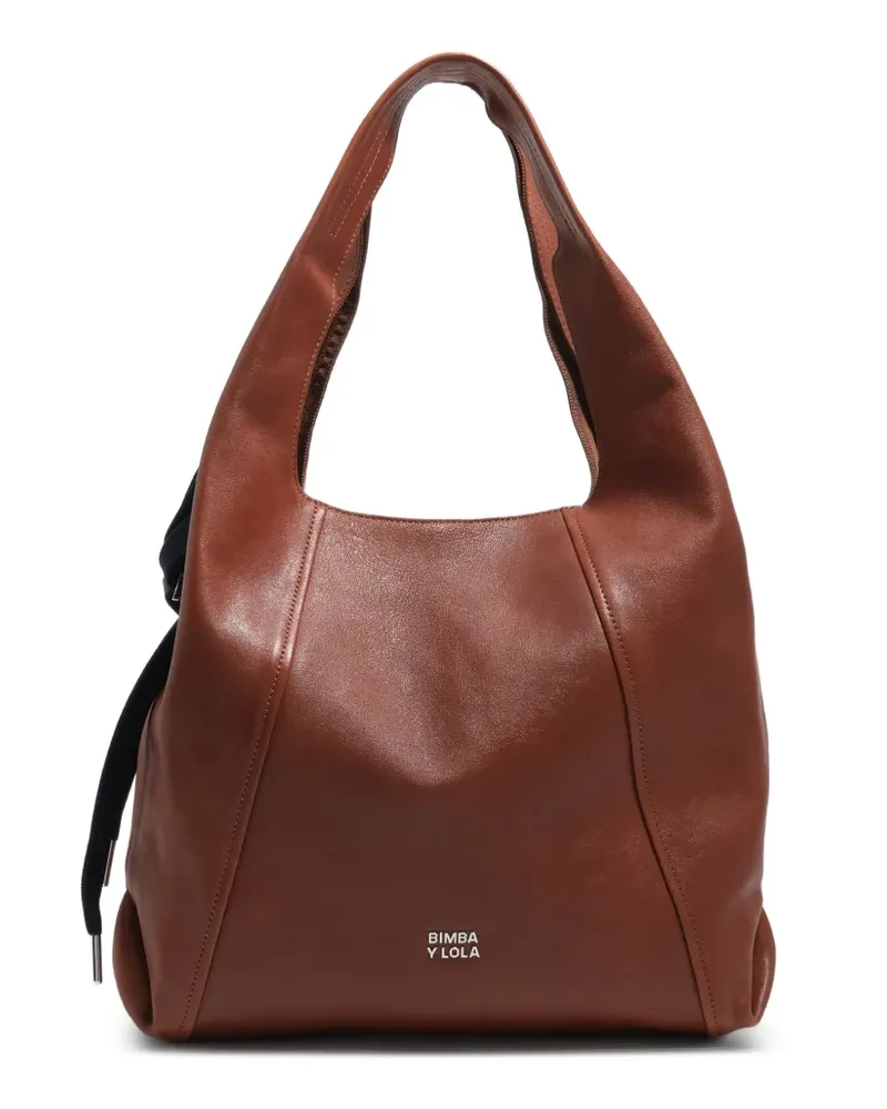 BIMBA Y LOLA Schultertasche aus Nappaleder - Braun Braun