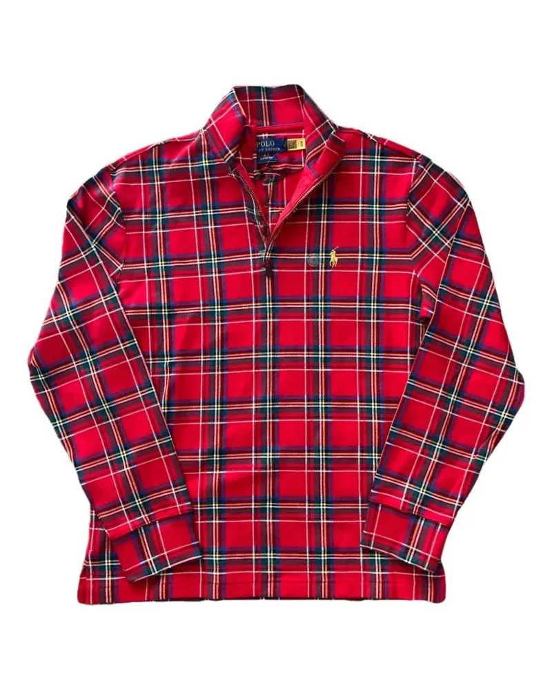 Ralph Lauren plaid half-zip sweatshirt - Rot Rot