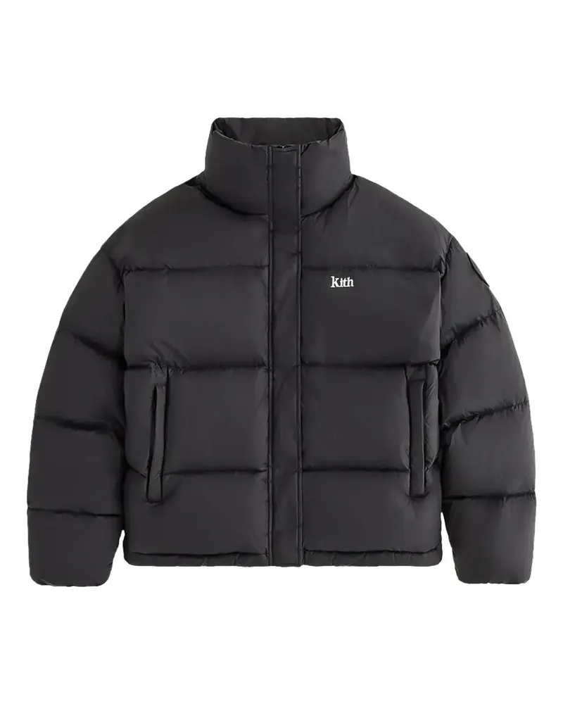 KITH Wynne logo-print puffer jacket - Schwarz Schwarz