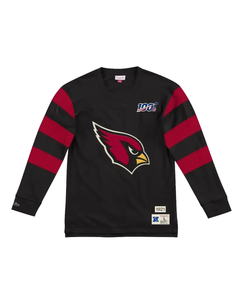 Mitchell & Ness x NFL Arizona Cardinals Langarmshirt mit Logo-Patch - Schwarz Schwarz