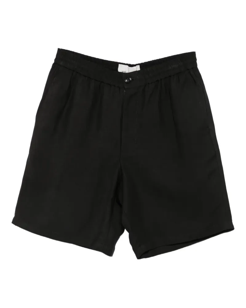 AMI Paris elasticated-waistband shorts - Schwarz Schwarz