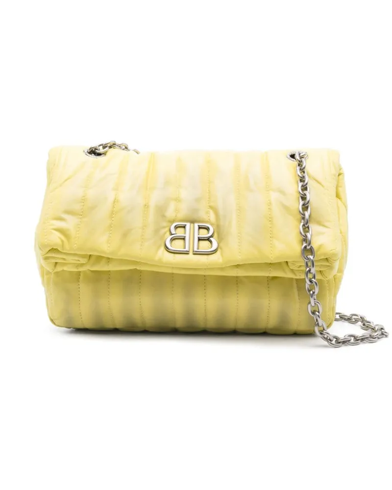 Balenciaga Kleine Monaco Schultertasche - Gelb Gelb