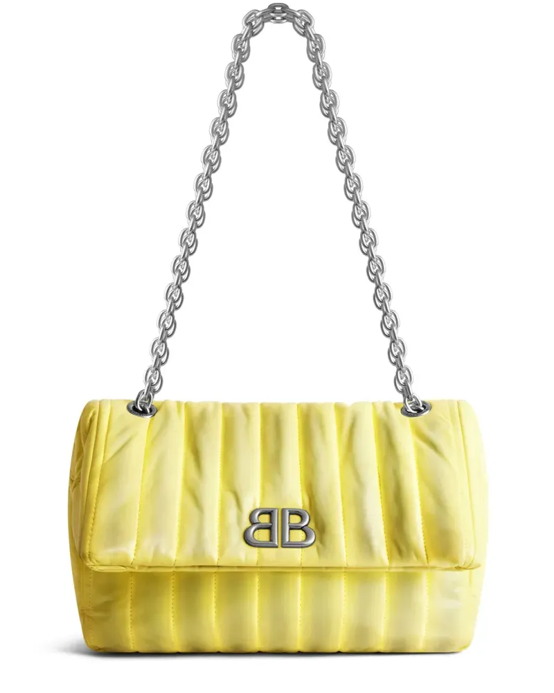 Balenciaga Kleine Monaco Schultertasche - Gelb Gelb