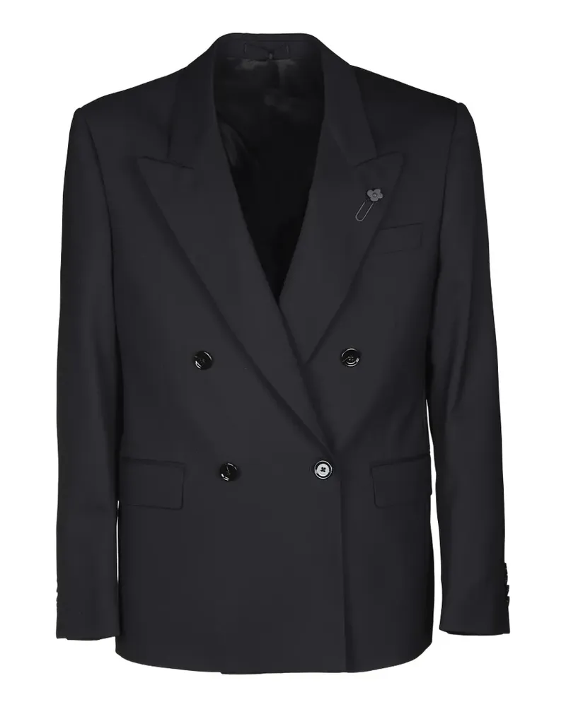 LARDINI double-breasted blazer - Schwarz Schwarz