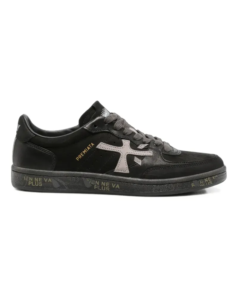 Premiata BSKT Clay Sneakers mit Logo-Patch - Schwarz Schwarz