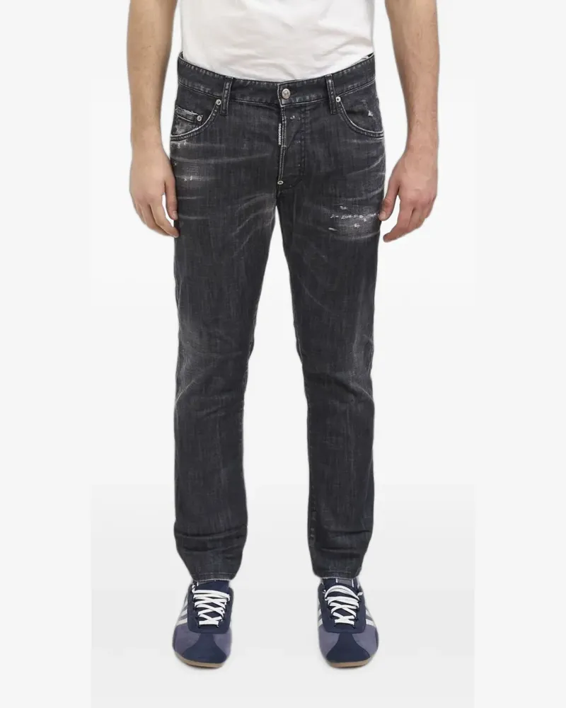 Dsquared2 Ausgeblichene Jeans im Distressed-Look - Grau Grau