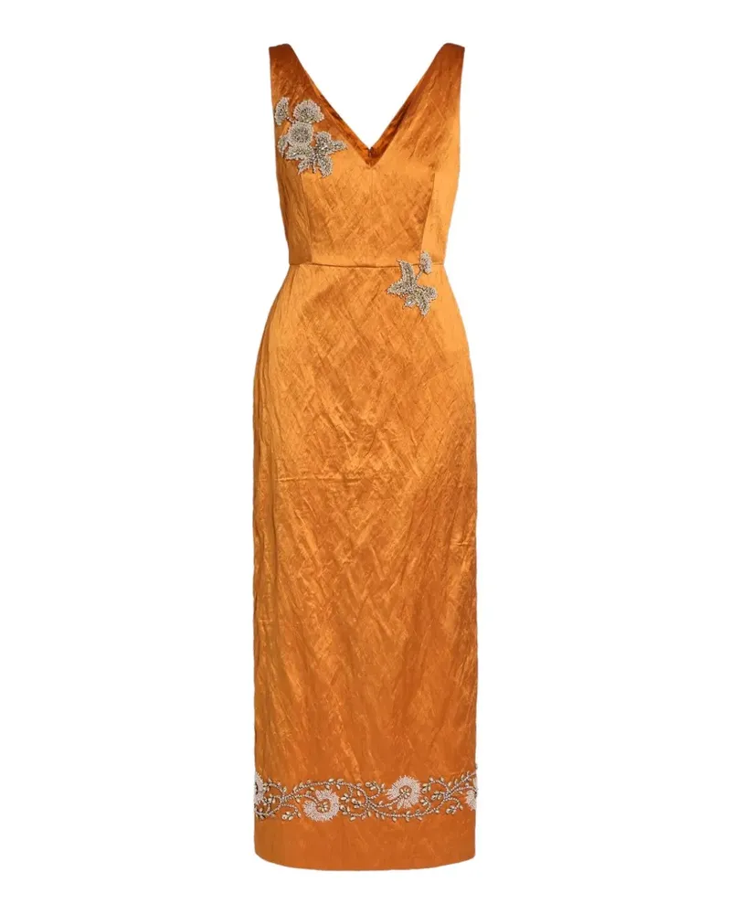 Erdem V-neck maxi dress - Orange Orange