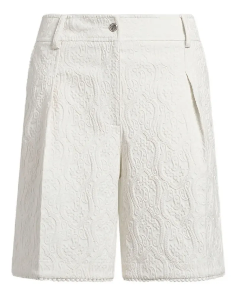 Etro Bermudas aus Paisley-Jacquard - Weiß Weiß