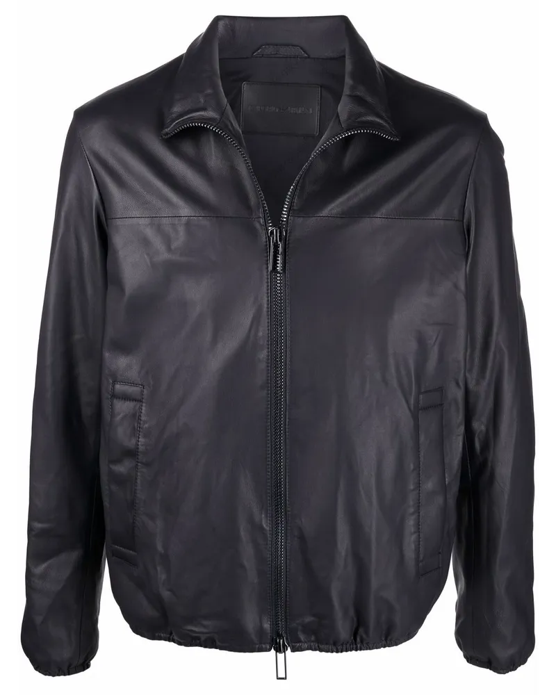 Emporio Armani Bikerjacke mit Kordelzug - Blau Blau