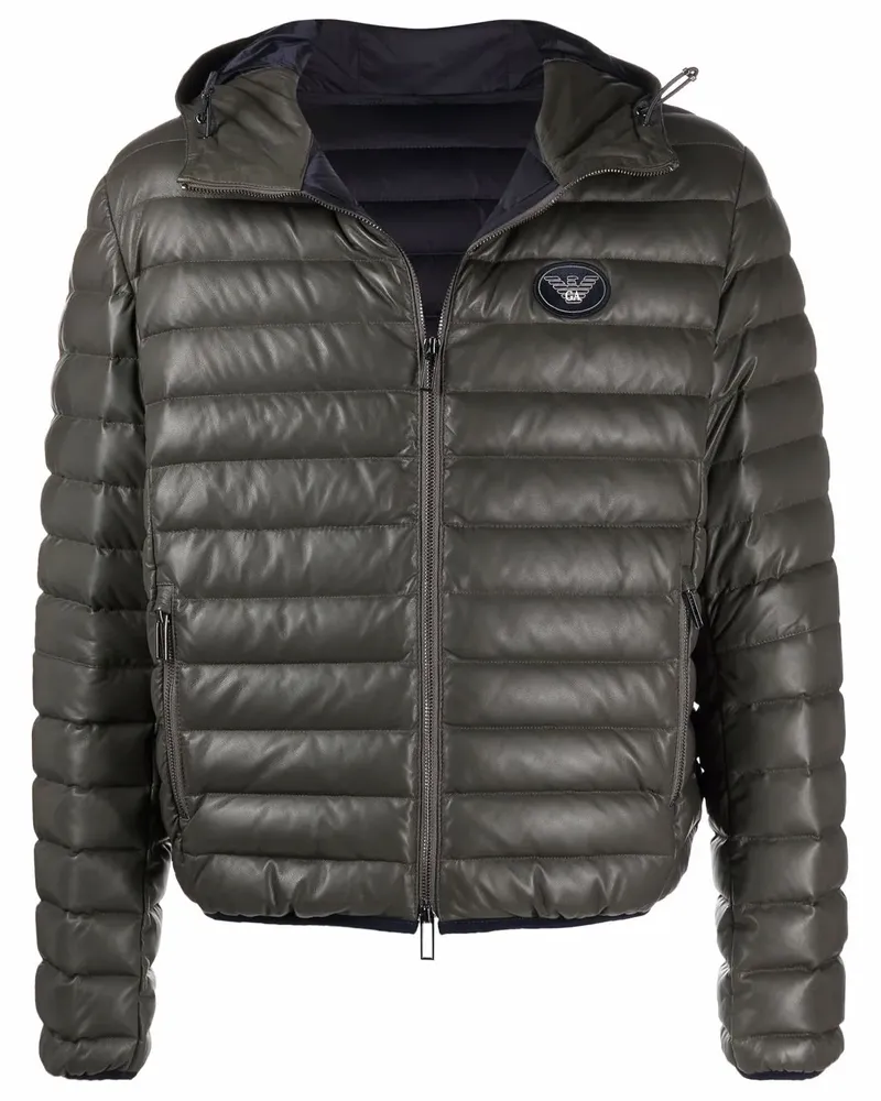 Emporio Armani Daunenjacke mit Kapuze - Grün Grün