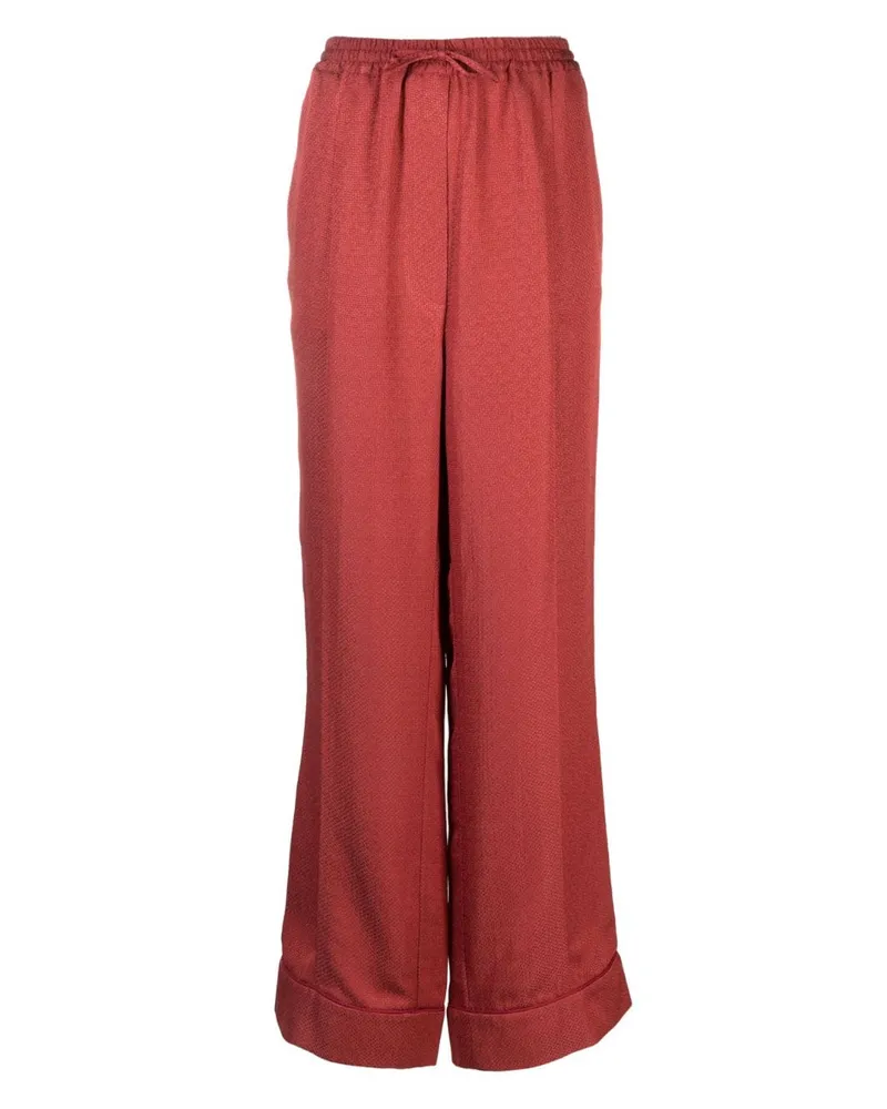 SLEEPER Pastelle Pyjama-Hose mit Muster Rot