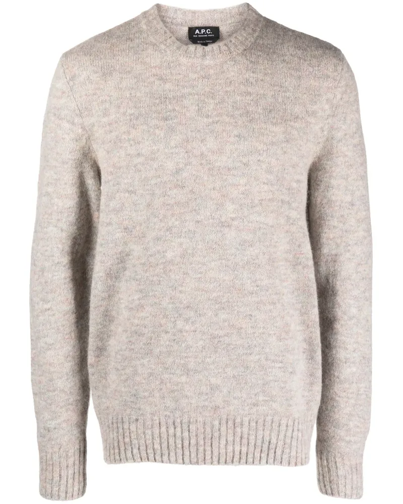 A.P.C. Pullover mit rundem Ausschnitt - Nude Nude