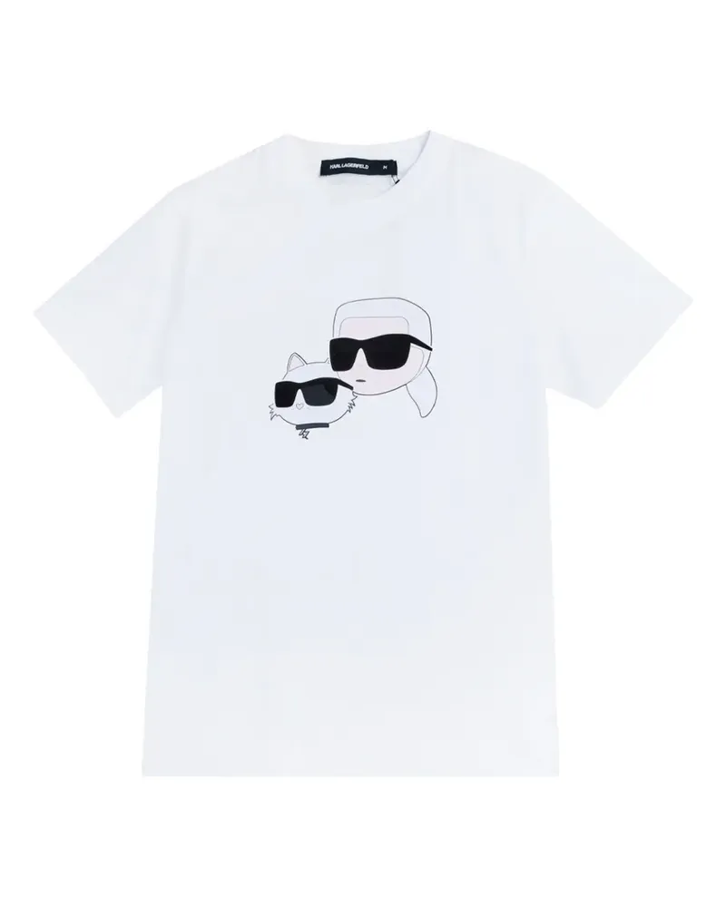 Karl Lagerfeld Karl and Choupette T-Shirt mit NFT-Print - Weiß Weiß
