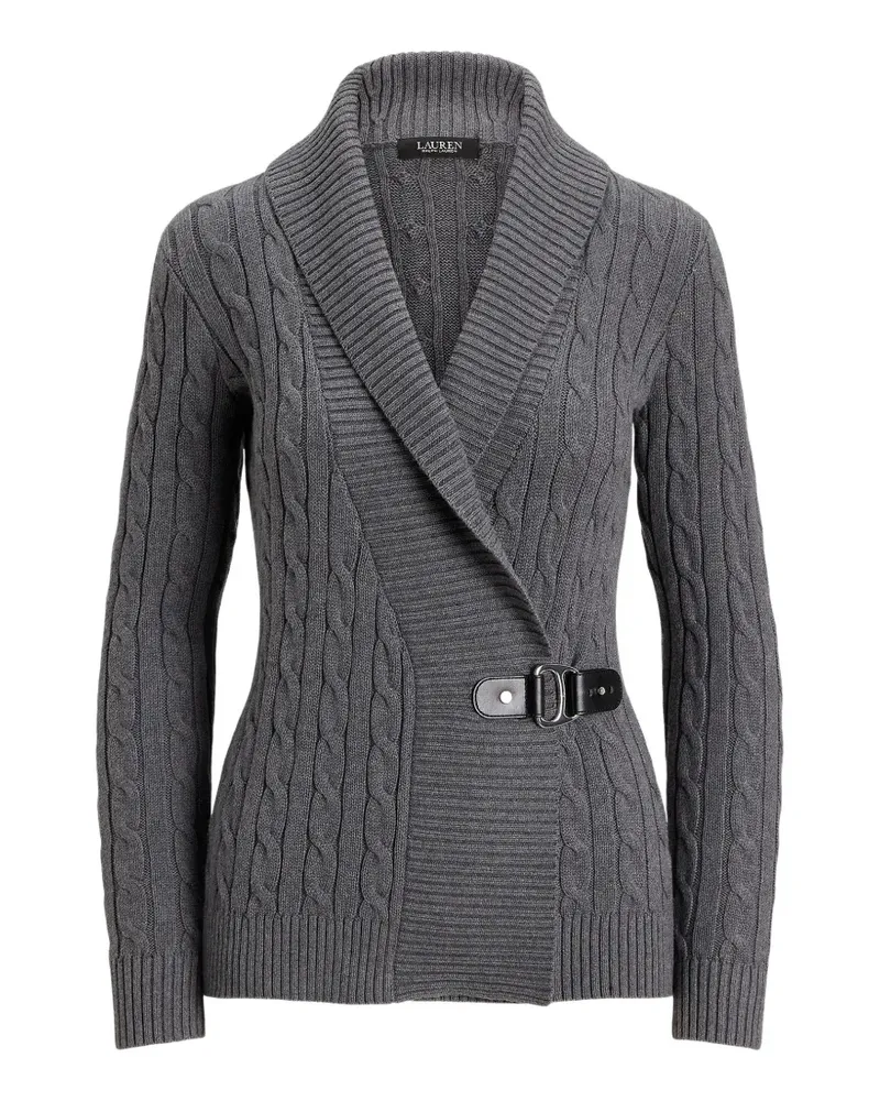 Ralph Lauren Zopfmuster-Cardigan mit Schnalle - Grau Grau