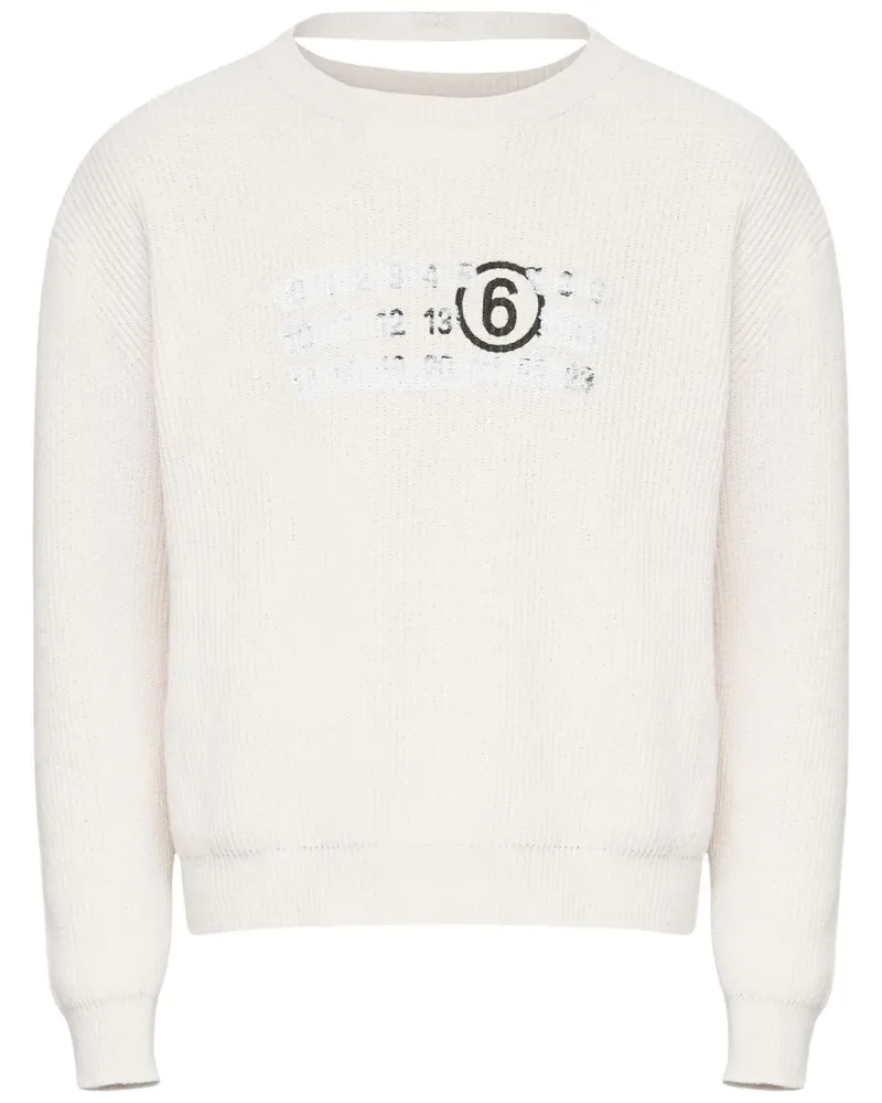Maison Margiela Sweatshirt mit Rundhalsausschnitt - Weiß Weiß