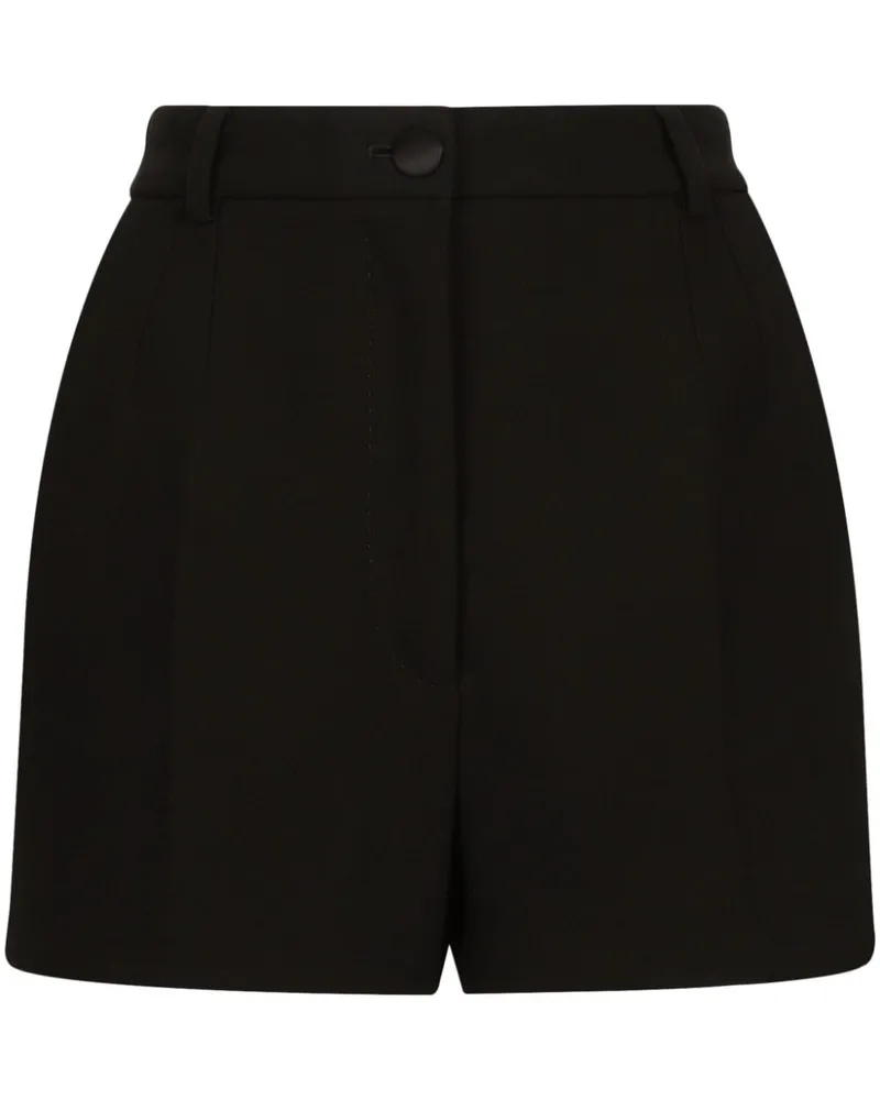 Dolce & Gabbana Hoch sitzende Bundfaltenshorts - Schwarz Schwarz