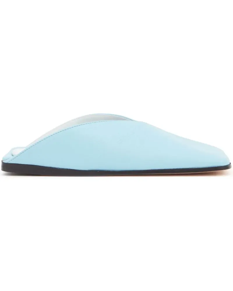 Maison Margiela Japanese Pantoletten aus Leder - Blau Blau