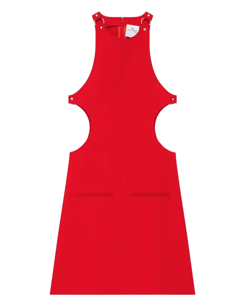 Courrèges Ärmelloses Kleid mit Cut-Out - Rot Rot