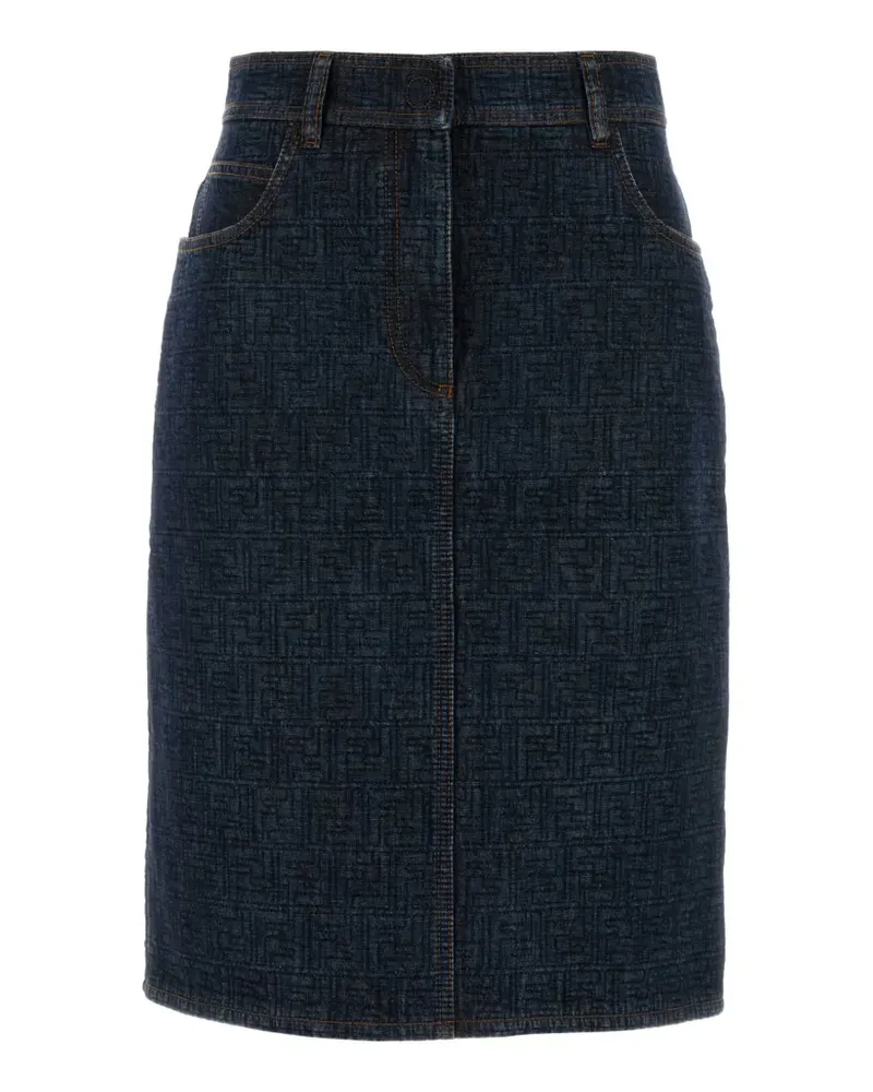 Fendi five-pocket denim skirt - Blau Blau