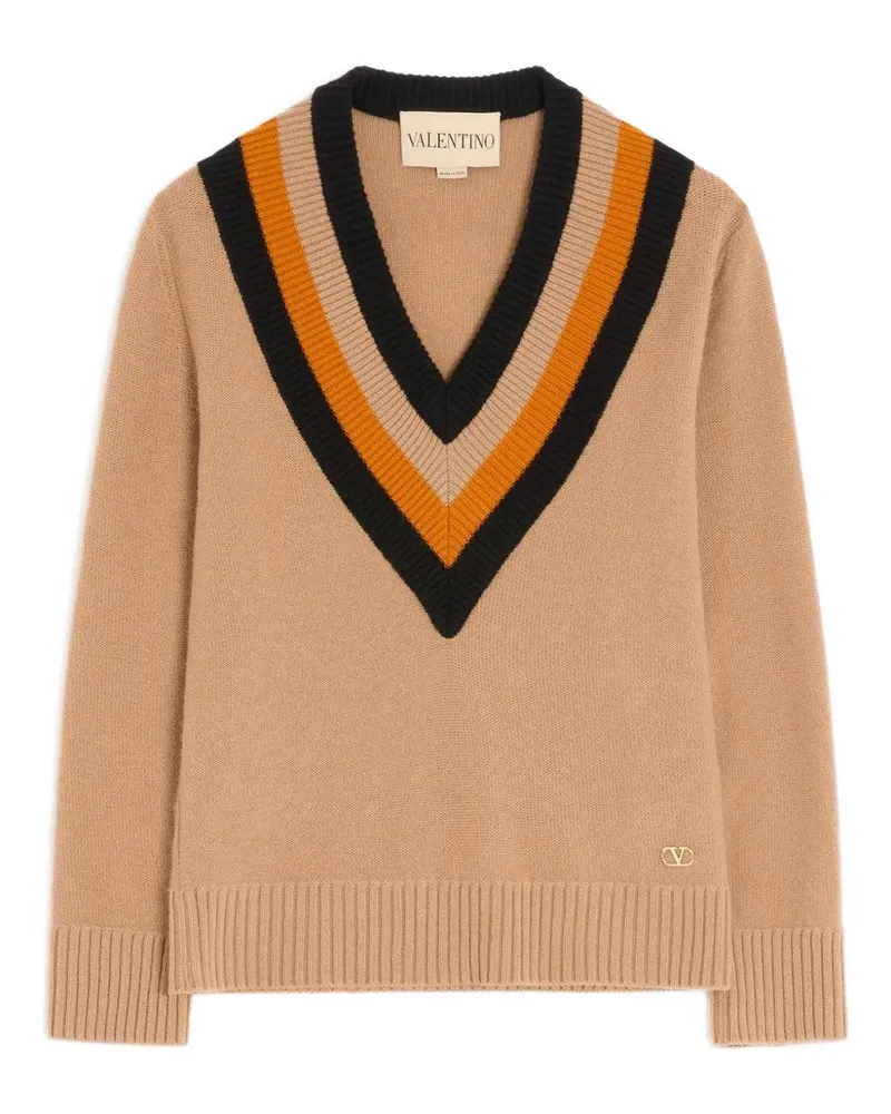 Valentino Garavani Pullover mit V-Ausschnitt - Nude Nude