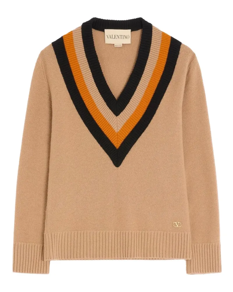 Valentino Garavani Pullover mit V-Ausschnitt - Nude Nude