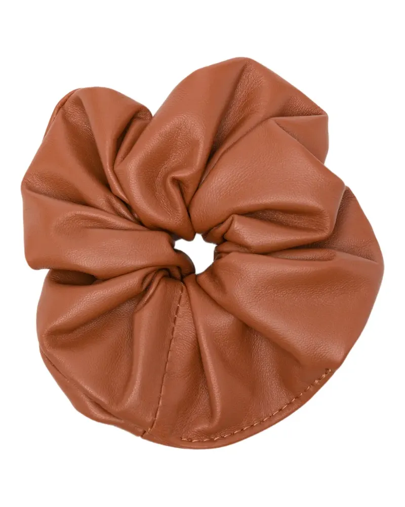 Manokhi Scrunchie aus Leder - Braun Braun